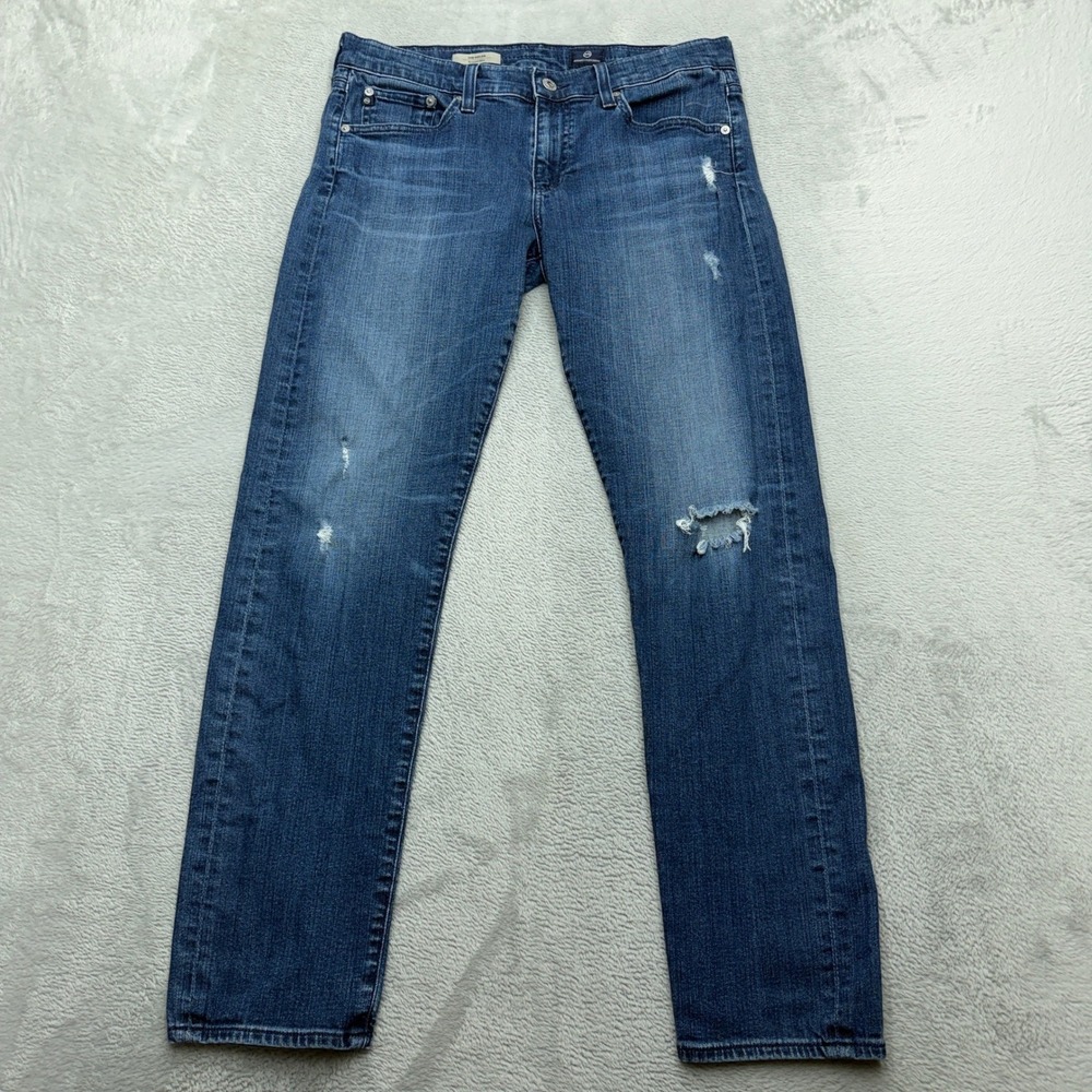 AG Adriano Goldschmied The Nolan Jeans Mens 30R Relaxed Slim Blue PVC1574-GAM